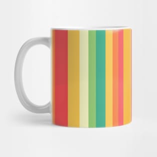 Colorful Vertical  Stripes Retro 70s Pattern Mug